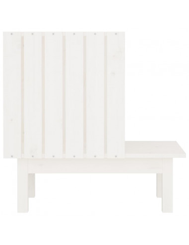 Casetta per Gatti Bianca 60x36x60 cm in Legno Massello di Pino