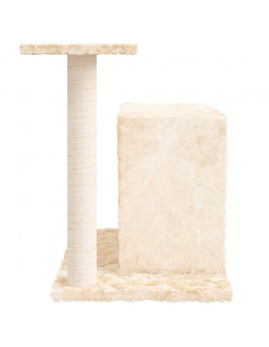 Albero per Gatti con Tiragraffi in Sisal Crema 51 cm