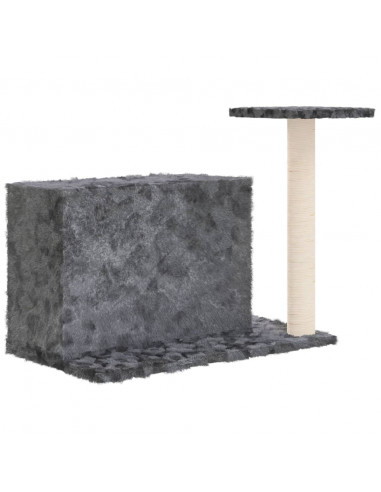 Albero per Gatti con Tiragraffi in Sisal Grigio Scuro 51 cm