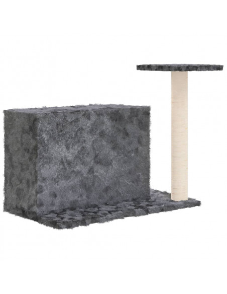 Albero per Gatti con Tiragraffi in Sisal Grigio Scuro 51 cm