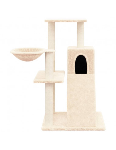 Albero per Gatti con Tiragraffi in Sisal Crema 82 cm