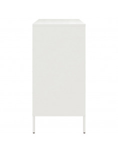 Credenza Bianca 68x39x79 cm in Acciaio 2