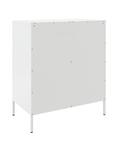 Credenza Bianca 68x39x79 cm in Acciaio