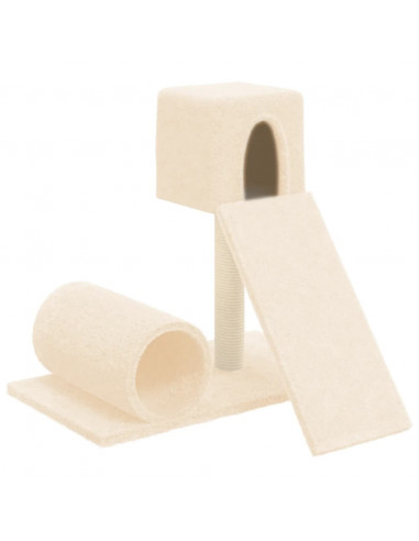 Albero per Gatti con Tiragraffi in Sisal Crema 59 cm