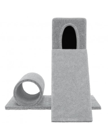 Albero per Gatti con Tiragraffi in Sisal Grigio Chiaro 59 cm