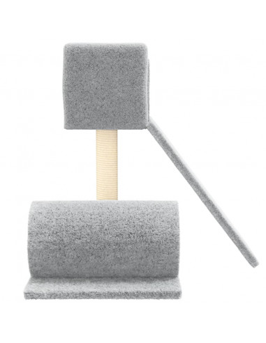 Albero per Gatti con Tiragraffi in Sisal Grigio Chiaro 59 cm