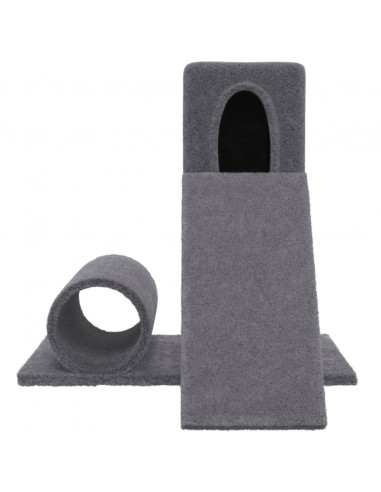 Albero per Gatti con Tiragraffi in Sisal Grigio Scuro 59 cm