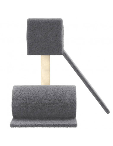 Albero per Gatti con Tiragraffi in Sisal Grigio Scuro 59 cm