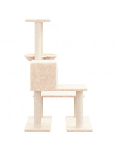 Albero per Gatti con Tiragraffi in Sisal Crema 94,5 cm