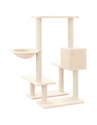 Albero per Gatti con Tiragraffi in Sisal Crema 94,5 cm