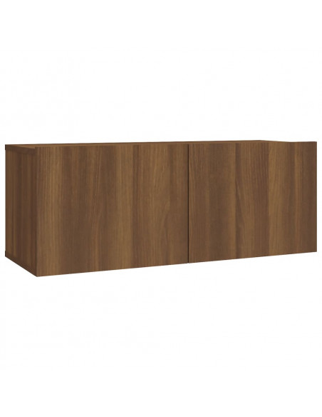 Set Mobili Porta TV 2 pz Rovere Marrone in Legno Multistrato
