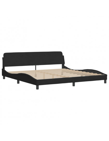 Giroletto con Luci LED Nero 200x200 cm in Velluto