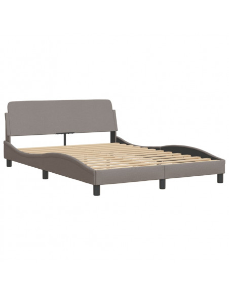 Letto con Materasso Tortora 120x200 cm in Tessuto