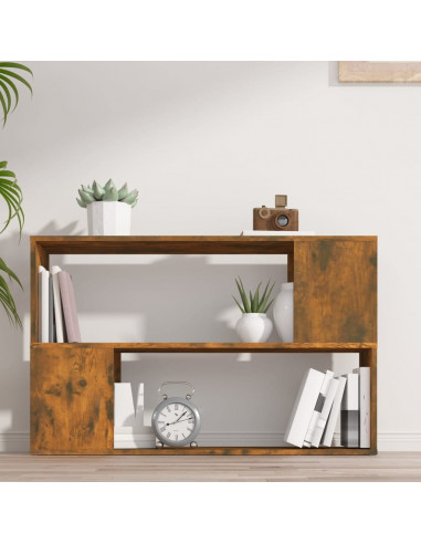 Libreria Rovere Fumo 100x24x63 cm in Legno Multistrato