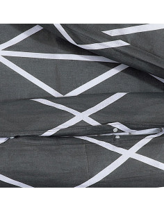 Set Copripiumino Grigio 200x200 cm in Cotone