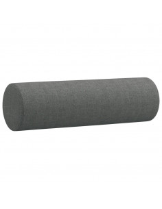 Set di Divani 4 pz con Cuscini Grigio Scuro in Tessuto