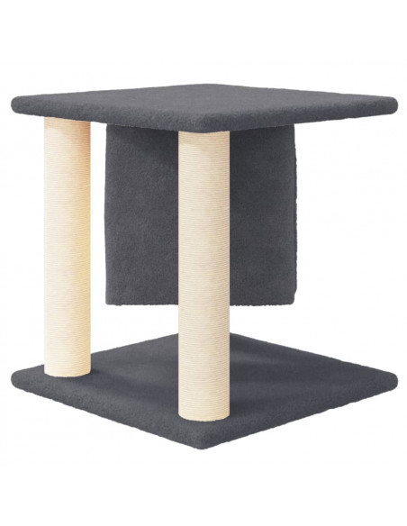 Albero per Gatti con Tiragraffi in Sisal Grigio Scuro 37 cm