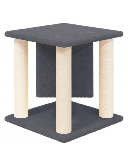 Albero per Gatti con Tiragraffi in Sisal Grigio Scuro 37 cm