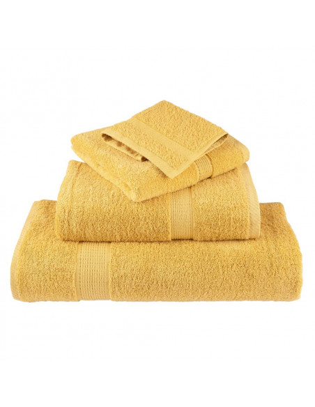 Set Asciugamani 12 pz Oro 600 gsm 100% Cotone
