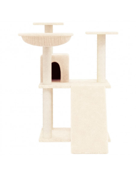 Albero per Gatti con Tiragraffi in Sisal Crema 83 cm