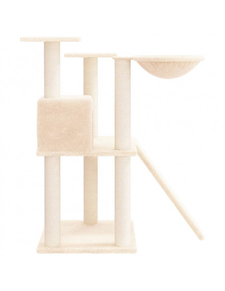 Albero per Gatti con Tiragraffi in Sisal Crema 83 cm