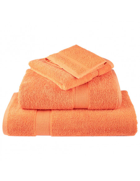 Set Asciugamani 6 pz Arancioni 600 gsm 100% Cotone