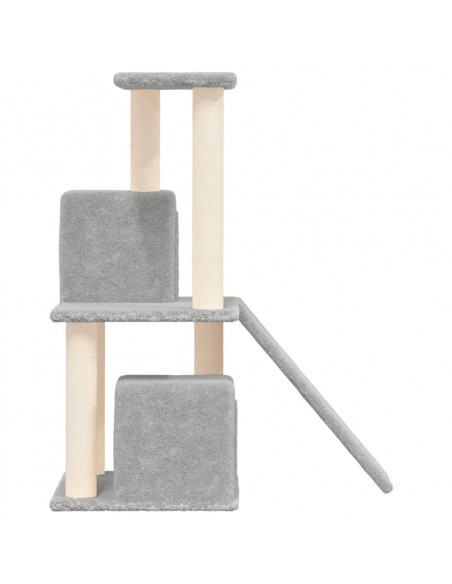 Albero per Gatti con Tiragraffi in Sisal Grigio Chiaro 82 cm