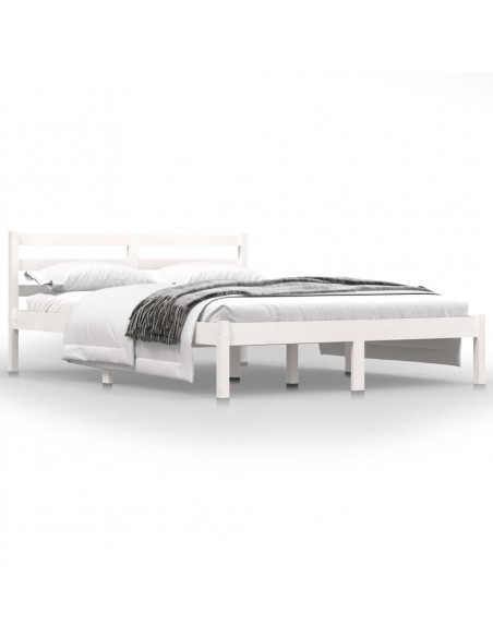 Giroletto in Legno Massello 135x190 cm Bianco Small Double