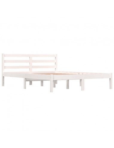 Giroletto in Legno Massello 135x190 cm Bianco Small Double