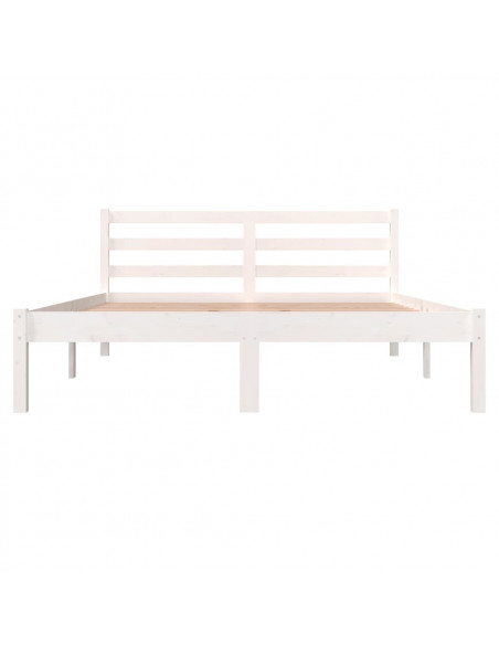 Giroletto in Legno Massello 135x190 cm Bianco Small Double