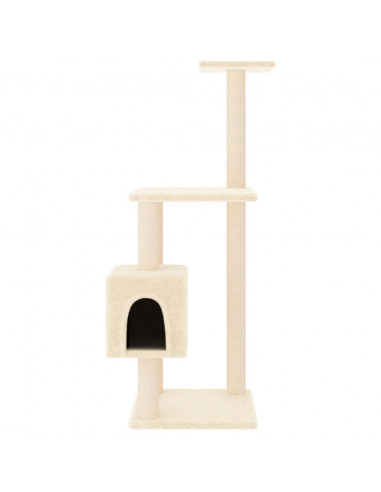 Albero per Gatti con Tiragraffi in Sisal Crema 104 cm