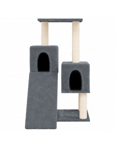 Albero per Gatti con Tiragraffi in Sisal Grigio Scuro 82 cm