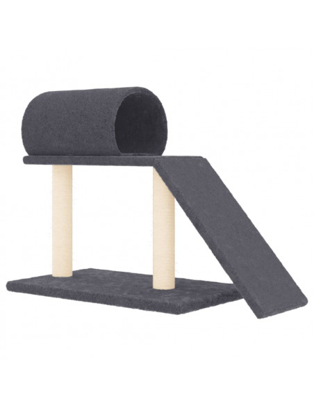 Pali Tiragraffi Gatti Tunnel e Scaletta Grigio Scuro 55,5 cm
