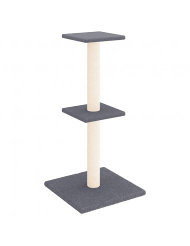 Albero per Gatti con Tiragraffi in Sisal Grigio Scuro 73 cm