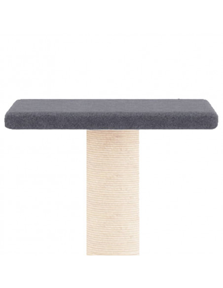 Albero per Gatti con Tiragraffi in Sisal Grigio Scuro 73 cm