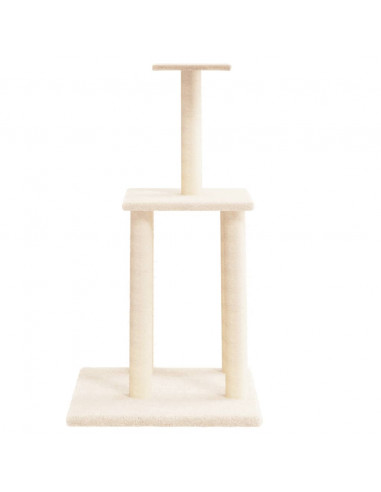 Albero per Gatti con Tiragraffi in Sisal Crema 85,5 cm