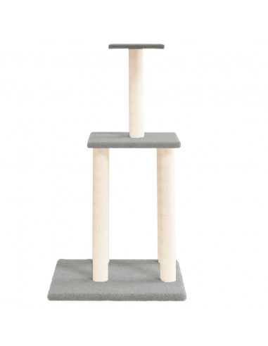 Albero per Gatti con Tiragraffi in Sisal Grigio Chiaro 85,5 cm