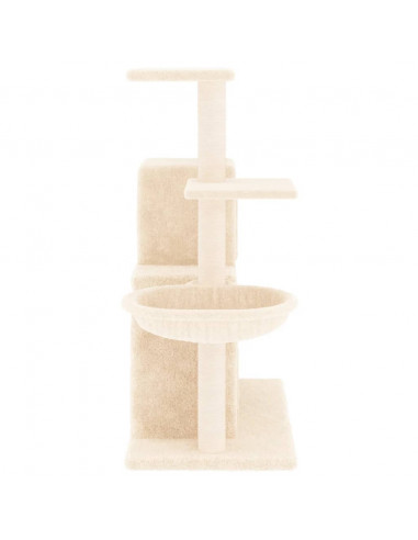 Albero per Gatti con Tiragraffi in Sisal Crema 83 cm