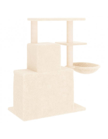 Albero per Gatti con Tiragraffi in Sisal Crema 83 cm