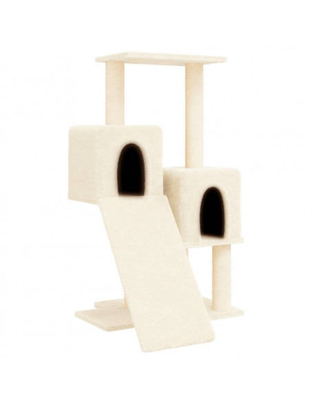 Albero per Gatti con Tiragraffi in Sisal Crema 82 cm