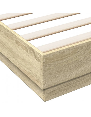 Giroletto con Luci LED Rovere Sonoma 135x190 cm