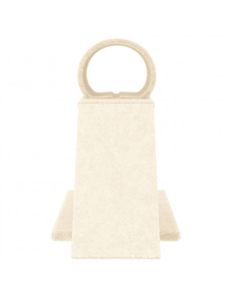 Pali Tiragraffi per Gatti con Tunnel e Scaletta Crema 55,5 cm