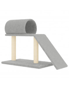 Pali Tiragraffi Gatti Tunnel e Scaletta Grigio Chiaro 55,5 cm 2