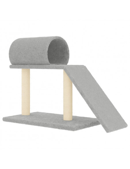 Pali Tiragraffi Gatti Tunnel e Scaletta Grigio Chiaro 55,5 cm