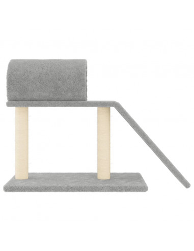 Pali Tiragraffi Gatti Tunnel e Scaletta Grigio Chiaro 55,5 cm