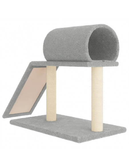 Pali Tiragraffi Gatti Tunnel e Scaletta Grigio Chiaro 55,5 cm