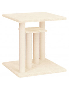 Pali Tiragraffi per Gatti con Piattaforme Crema 50 cm 2