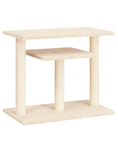 Pali Tiragraffi per Gatti con Piattaforme Crema 62,5 cm