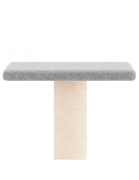 Albero per Gatti con Tiragraffi in Sisal Grigio Chiaro 73 cm