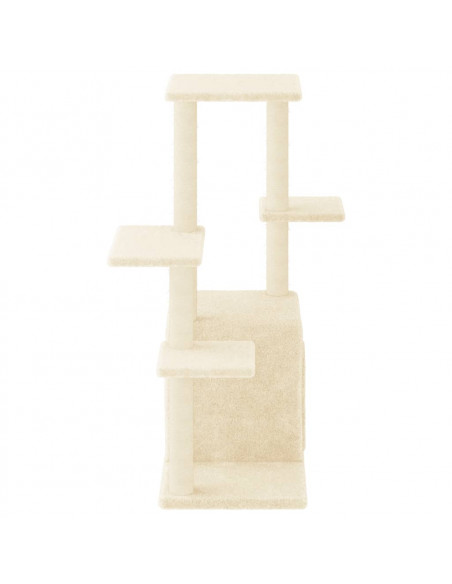 Albero per Gatti con Tiragraffi in Sisal Crema 97,5 cm